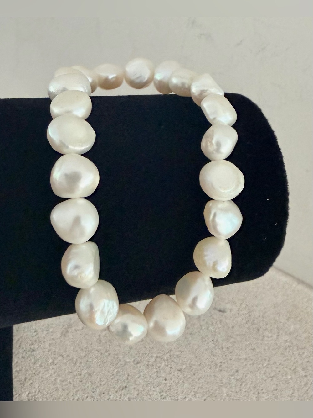 FRESHWATER PEARL Large Baroque Pearl Stretch Bracelet NWOT